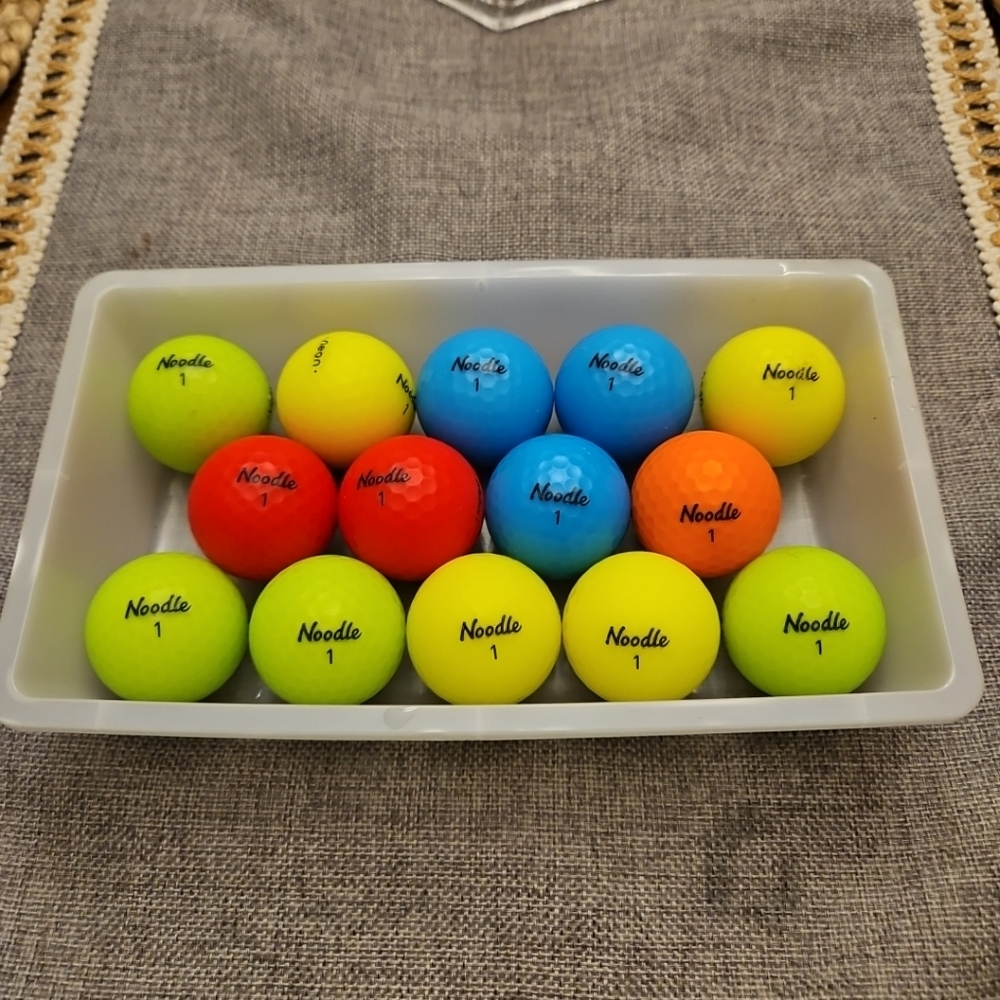 14 Noodle Neon Mix Colored Used Golf Balls AAA